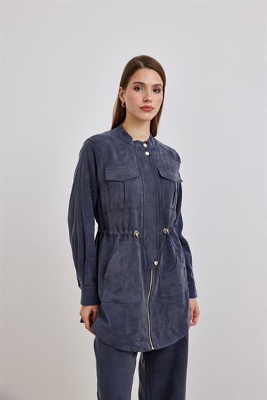 Princess Fermuarlı Beli Lastiklli Pantolonlu Takım LACİVERT