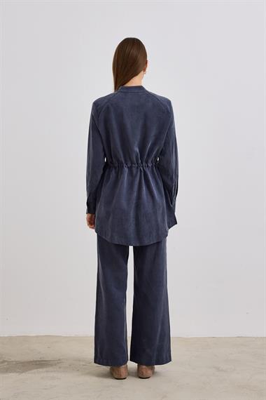 Princess Fermuarlı Beli Lastiklli Pantolonlu Takım LACİVERT