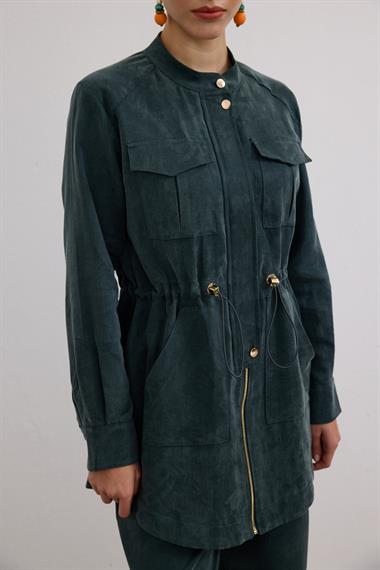 Princess Fermuarlı Beli Lastiklli Pantolonlu Takım ZÜMRÜT