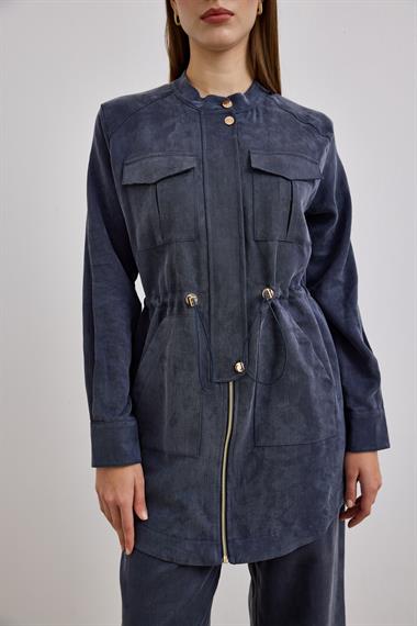 Princess Fermuarlı Beli Lastiklli Pantolonlu Takım LACİVERT