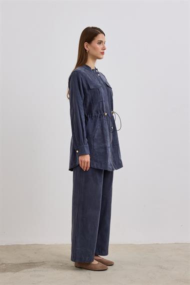 Princess Fermuarlı Beli Lastiklli Pantolonlu Takım LACİVERT