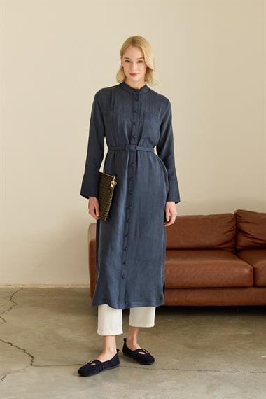 Rio Allerli Cepli Uzun Tunik LACİVERT