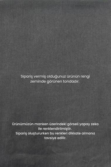 Sakura Çin Düğmeli Lyocell İçlik Elbiseli Takım GRİ