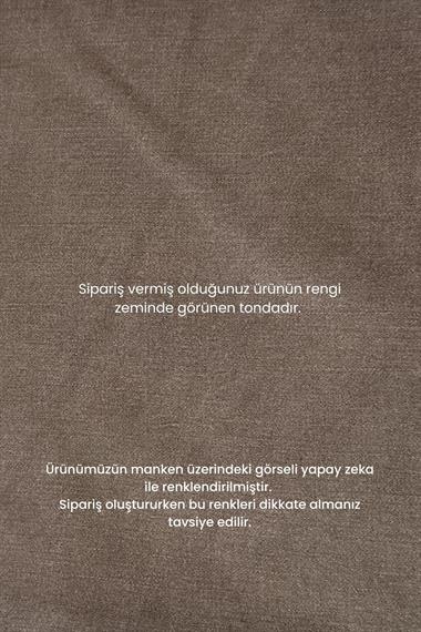 Sakura Çin Düğmeli Lyocell İçlik Elbiseli Takım KAHVERENGİ