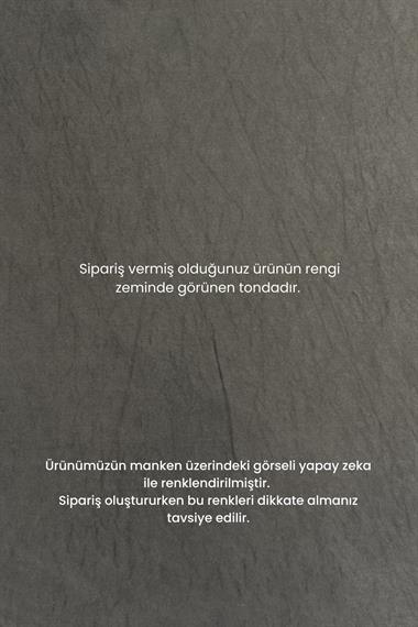 Sortie Yandan Fermuarlı Floş Lyocell Pantolonlu Takım KAHVERENGİ