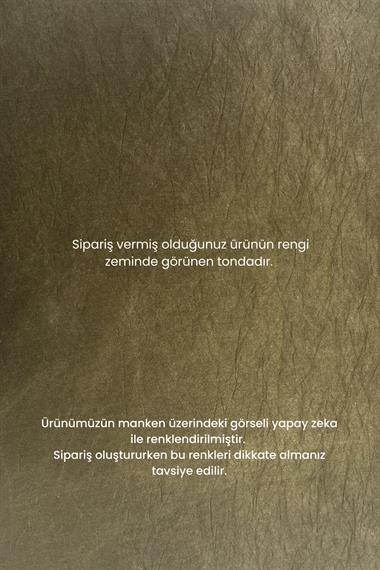 Sortie Yandan Fermuarlı Floş Lyocell Pantolonlu Takım VİZON