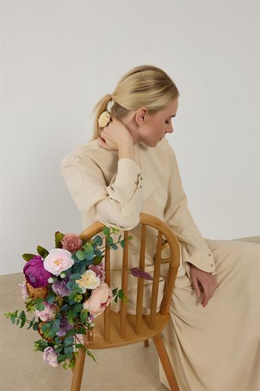 SOYE ETEKLİ TAKIM BEJ