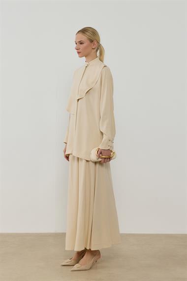 SOYE ETEKLİ TAKIM BEJ