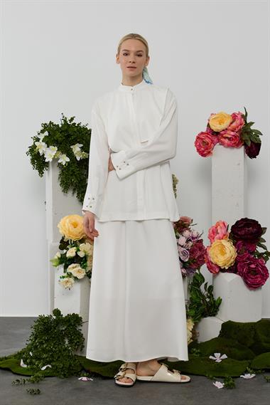 SOYE ETEKLİ TAKIM BEYAZ