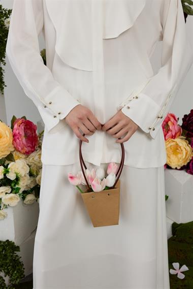 SOYE ETEKLİ TAKIM BEYAZ