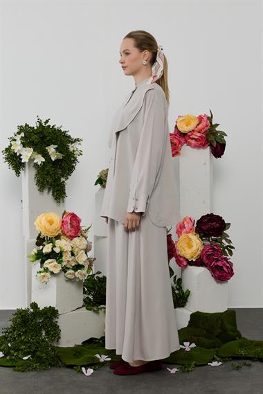 SOYE ETEKLİ TAKIM GRİ