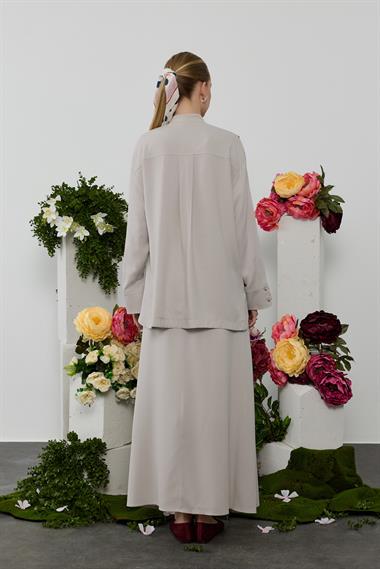 SOYE ETEKLİ TAKIM GRİ