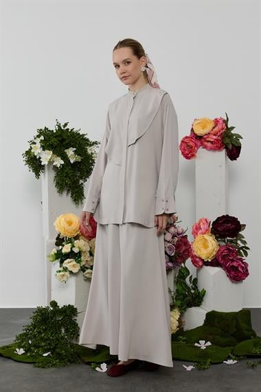 SOYE ETEKLİ TAKIM GRİ