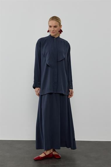 SOYE ETEKLİ TAKIM LACİVERT