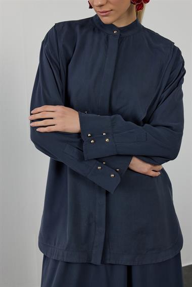 SOYE ETEKLİ TAKIM LACİVERT