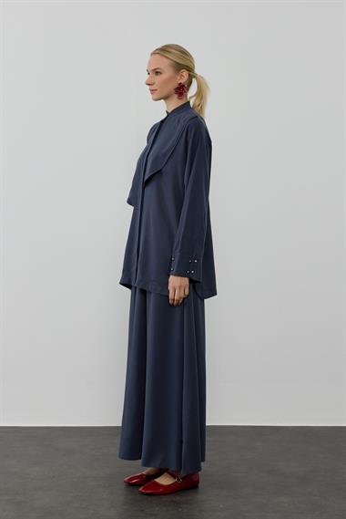 SOYE ETEKLİ TAKIM LACİVERT