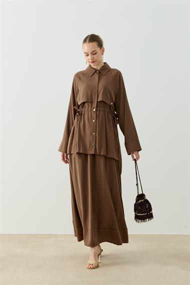 STELLA ETEKLİ TAKIM KAHVERENGİ