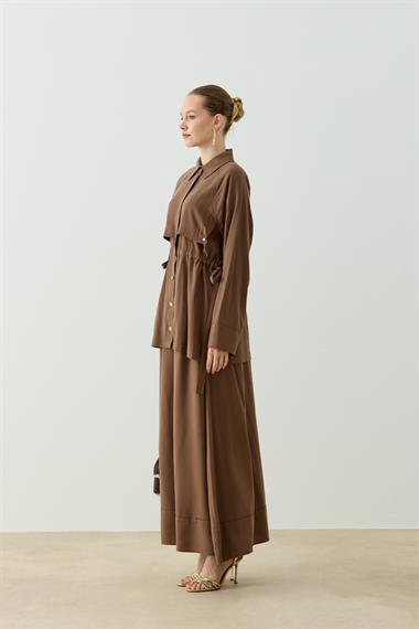 STELLA ETEKLİ TAKIM KAHVERENGİ