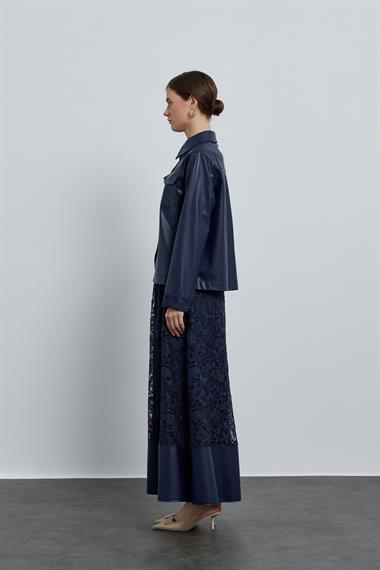 VALENCIA ETEKLİ TAKIM LACİVERT