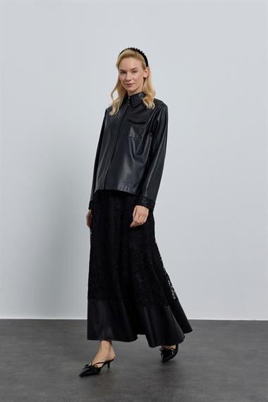 VALENCIA ETEKLİ TAKIM SİYAH