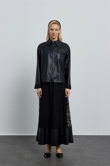 VALENCIA ETEKLİ TAKIM SİYAH