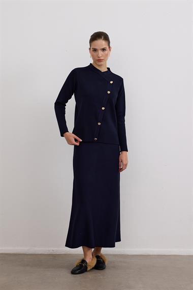 Valery Kruvaze Triko Etekli Takım LACİVERT