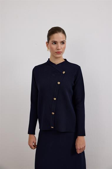 Valery Kruvaze Triko Etekli Takım LACİVERT