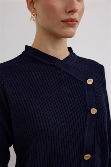 Valery Kruvaze Triko Etekli Takım LACİVERT