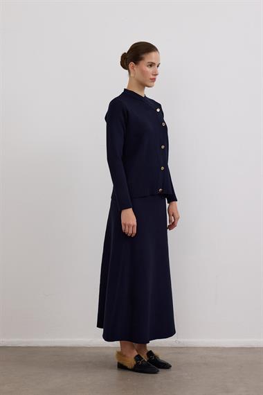 Valery Kruvaze Triko Etekli Takım LACİVERT