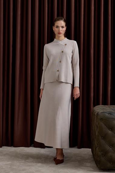 Valery Kruvaze Triko Etekli Takım TAŞ