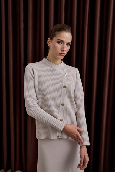 Valery Kruvaze Triko Etekli Takım TAŞ