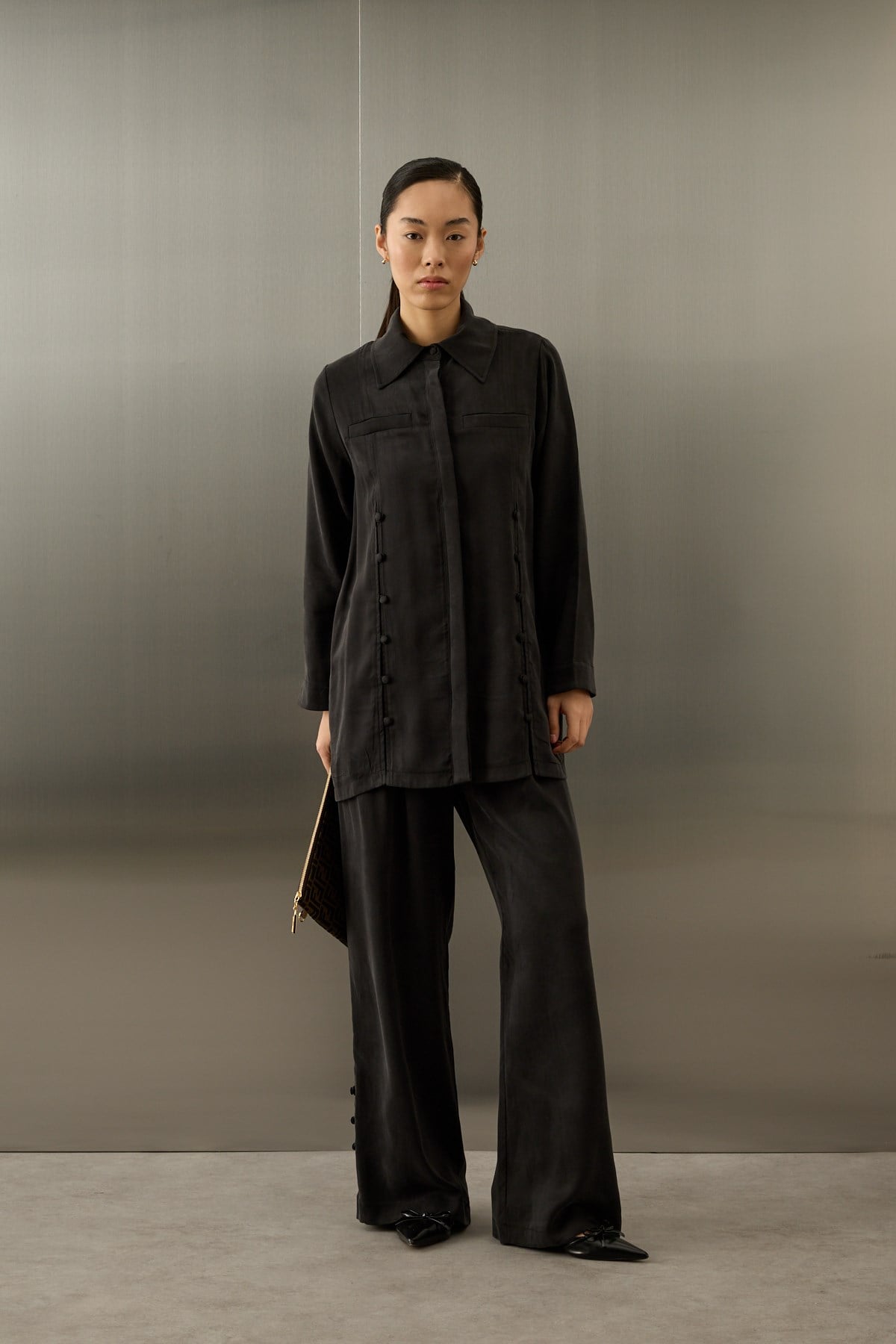 Henry Britli Lyocell Pantolonlu Takım SİYAH