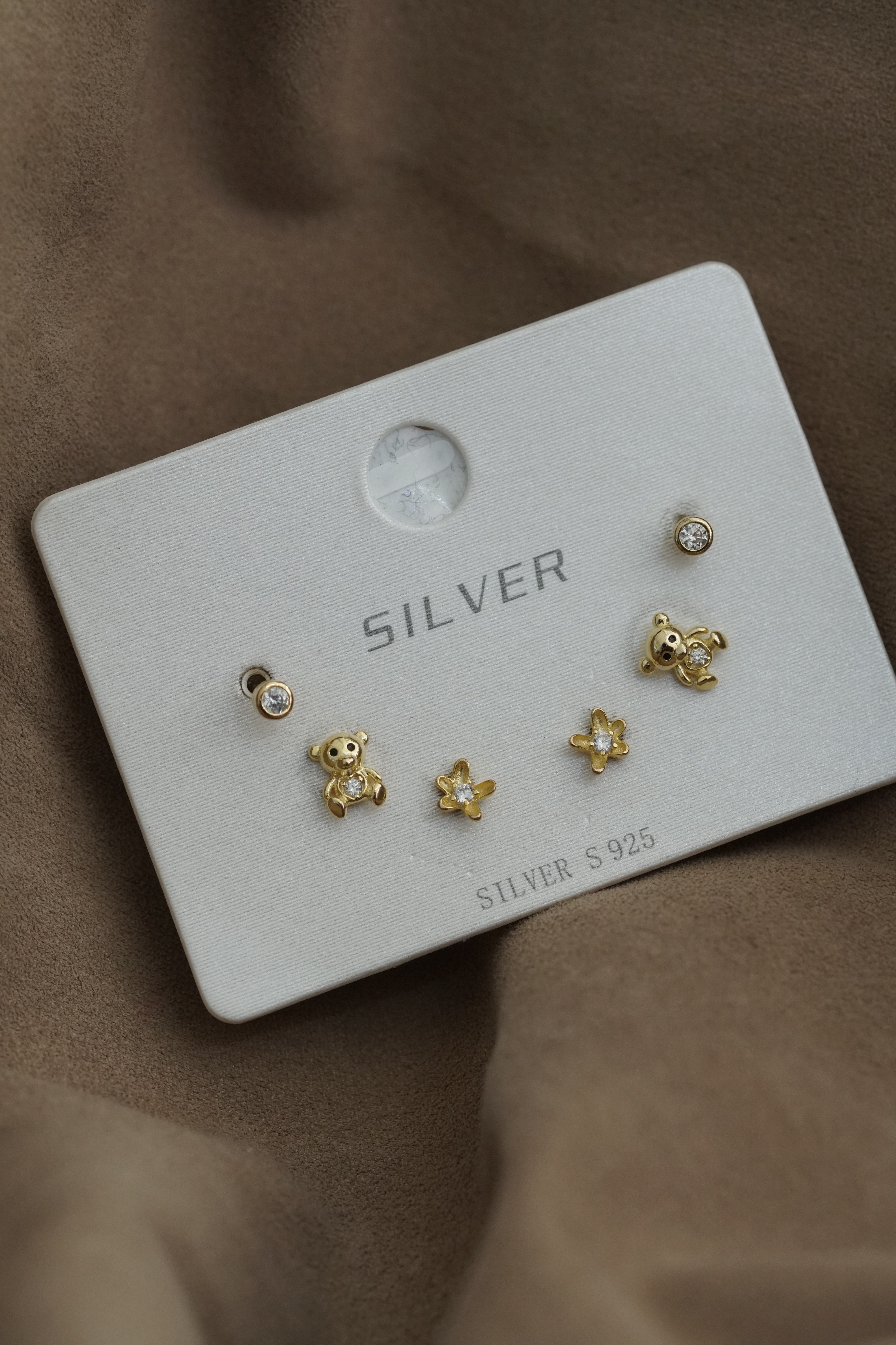 Ayıcıklı Kombin Küpe