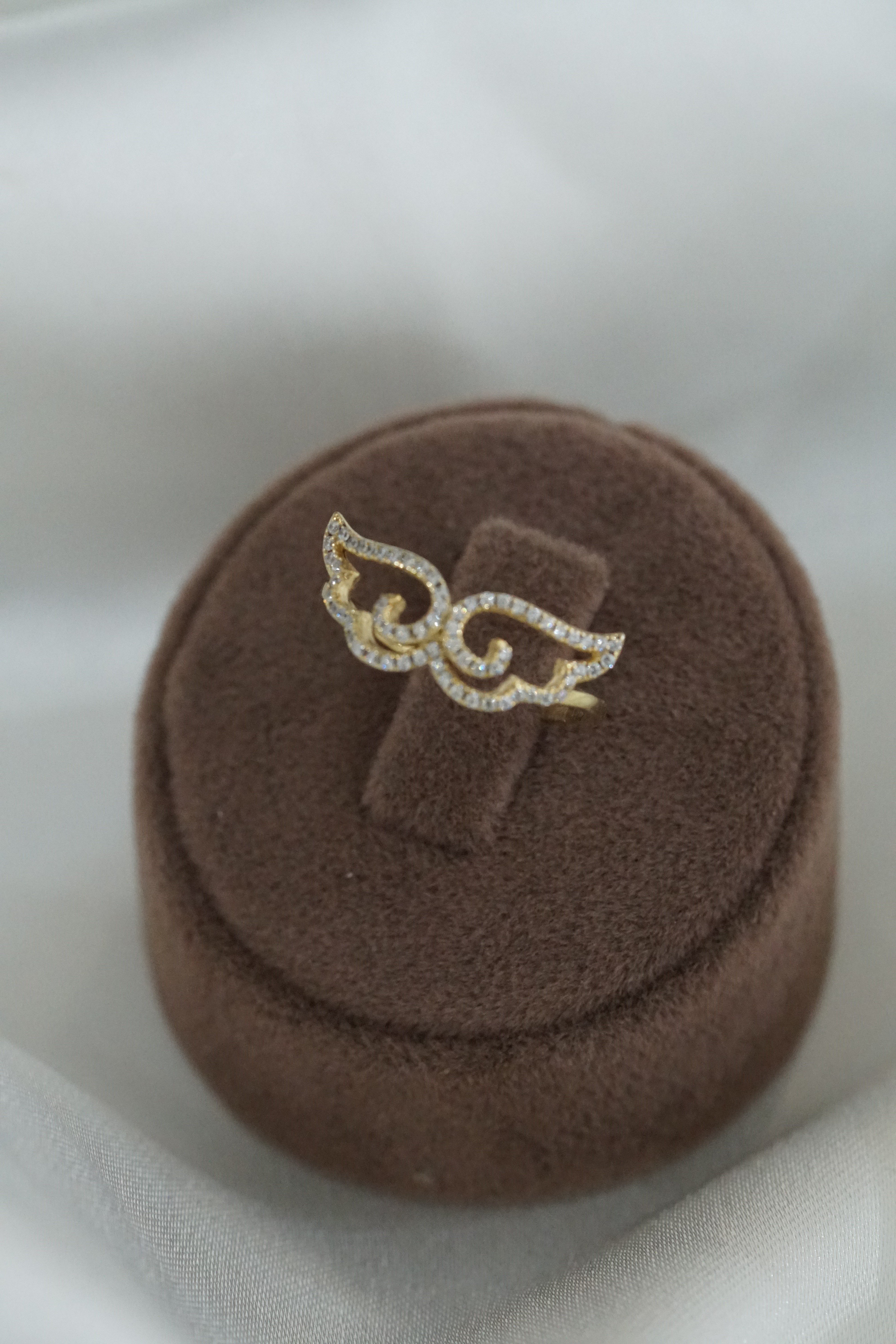 Taşlı Çift Kanat Yüzük