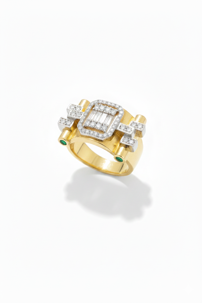 Yeşil Detay Yüzük