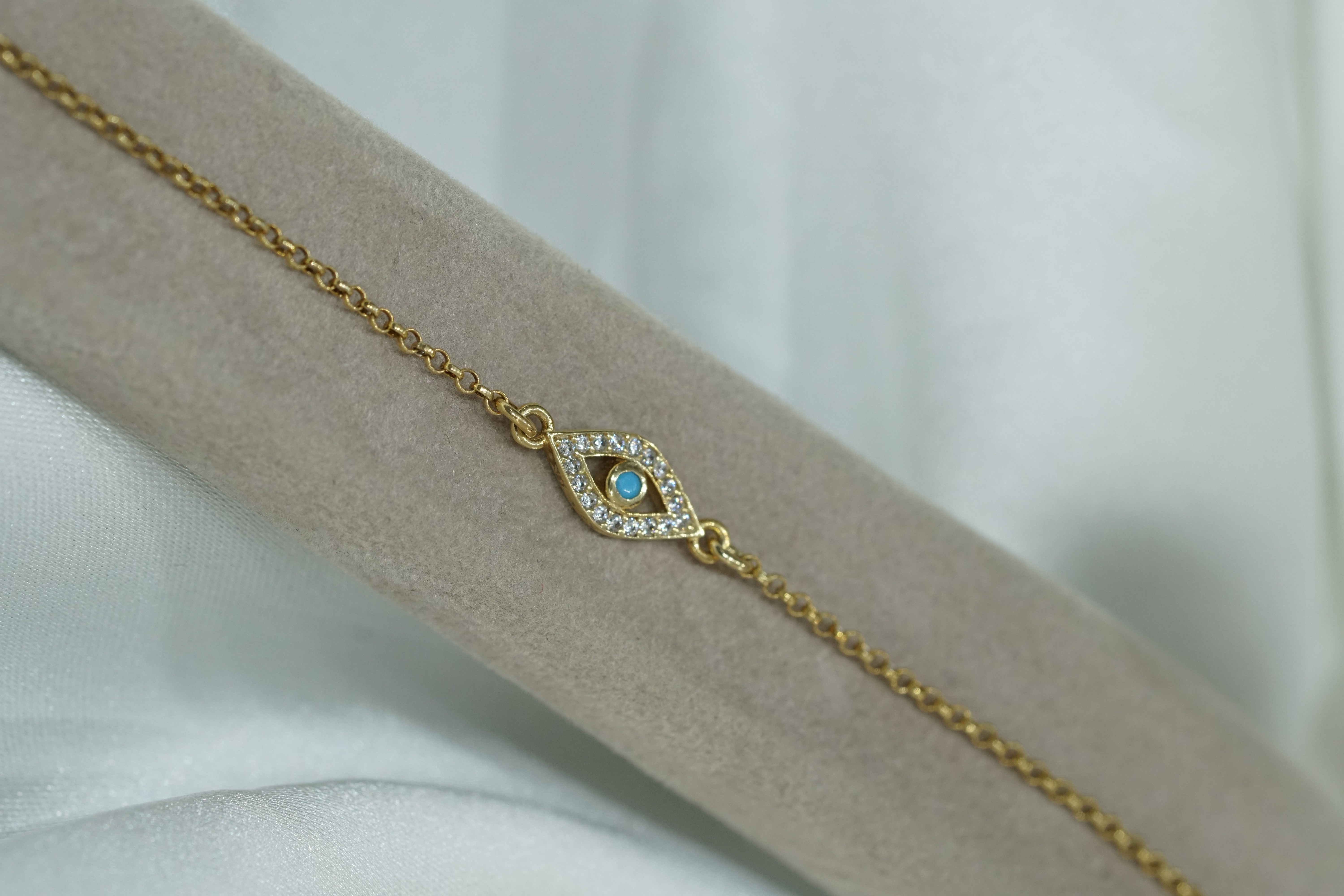 Mavi Taşlı Göz Bileklik