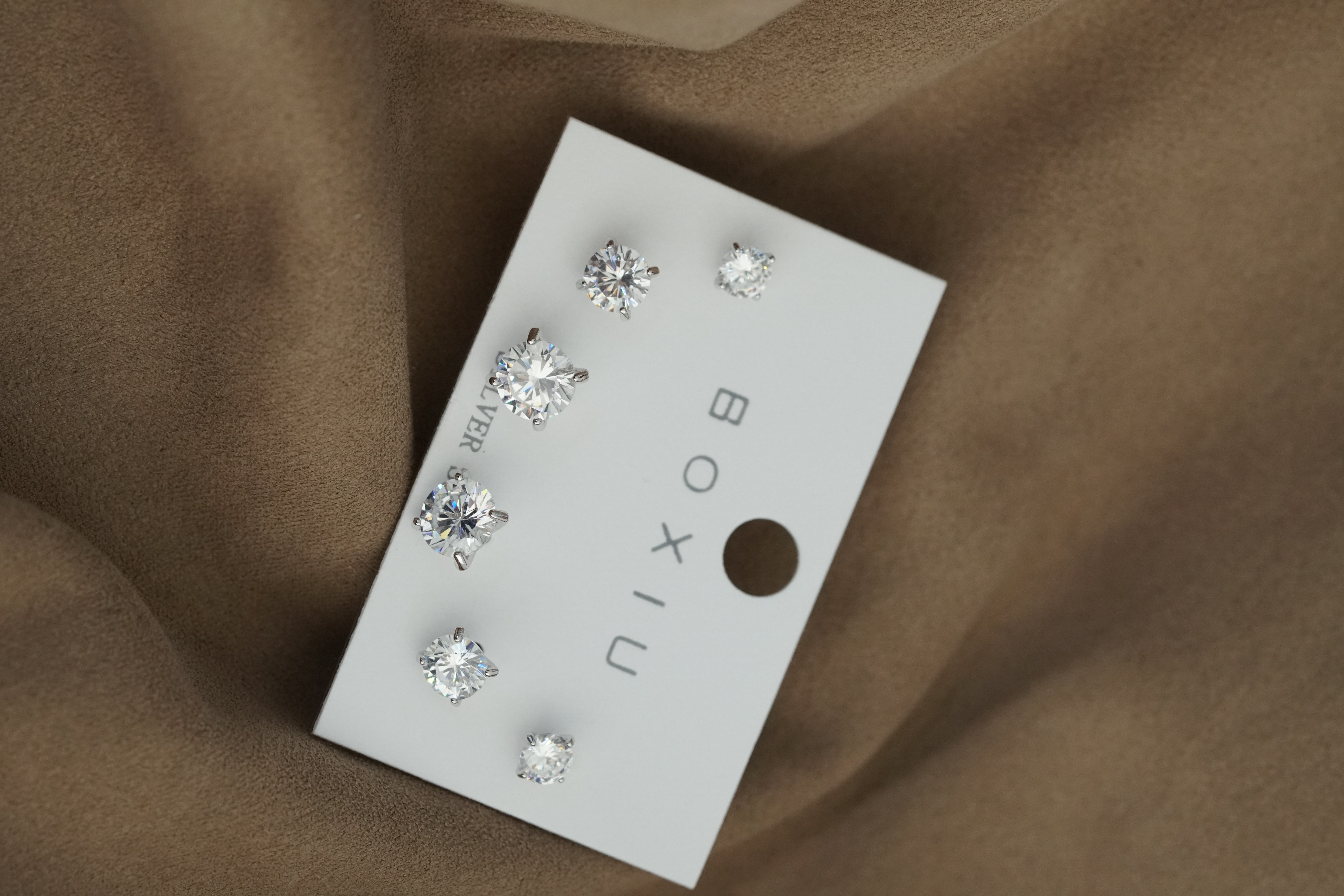 Tek Taş Kombin Küpe