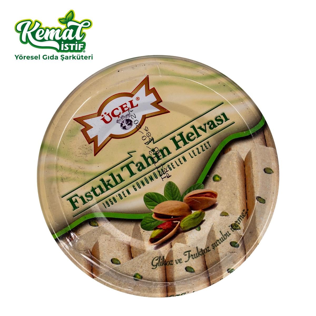 ÜÇEL TAHİN HELVA FISTIKLI TENEKE 830 GR