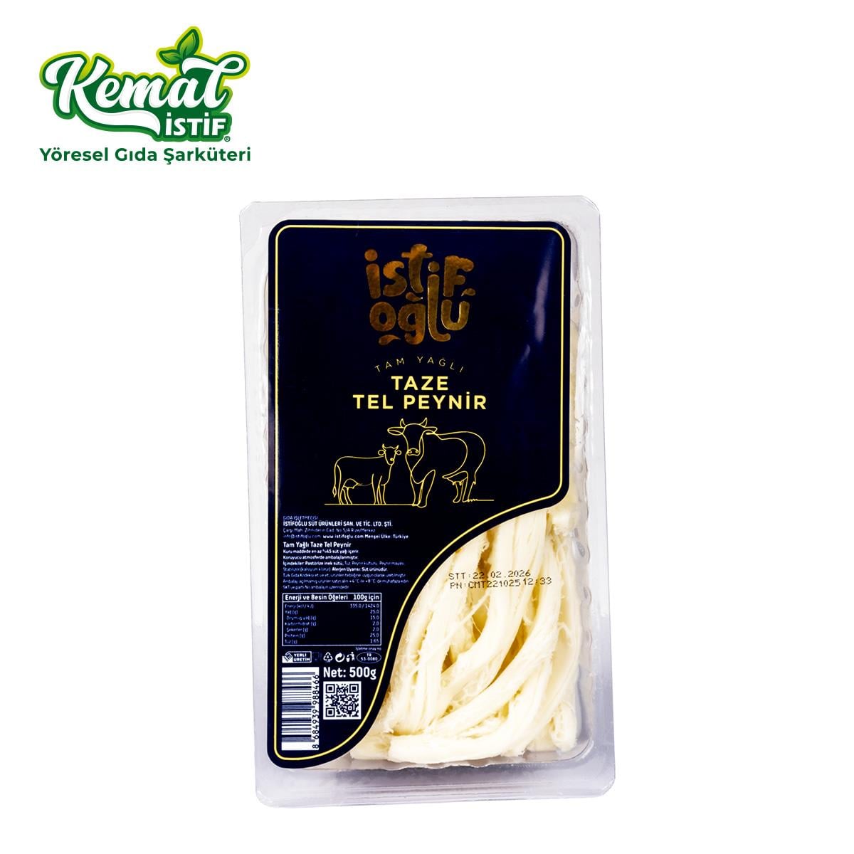 İSTİFOĞLU TAZE TAM YAĞLI TELLİ PEYNİR 500GR