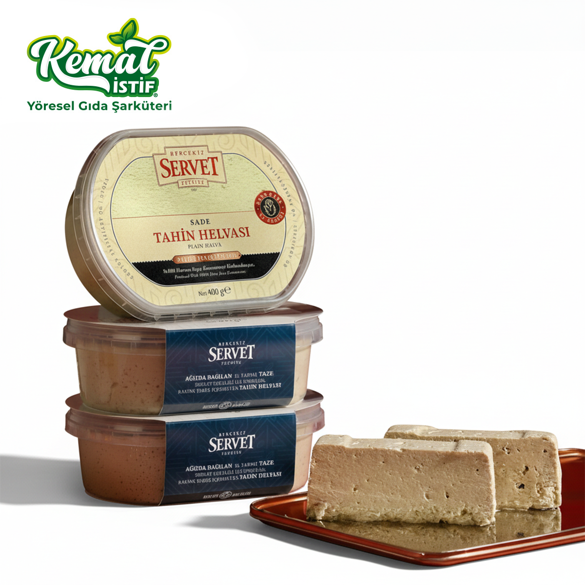 Rafine Şeker İlavesiz Sade Taze Tahin Helvası 400gr