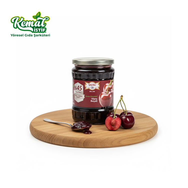 ÜÇEL VİŞNE REÇELİ GLİKOZSUZ 680 GR