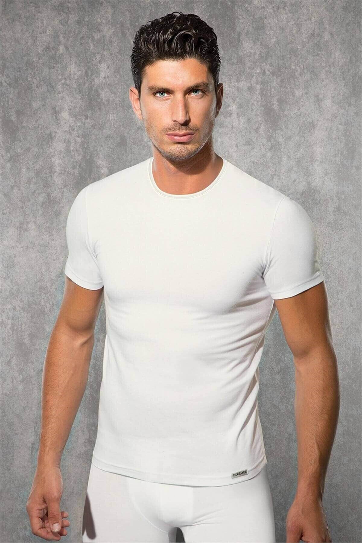 Doreanse Erkek Çift Etkili Termal Bisiklet Yaka İçlik T-Shirt
