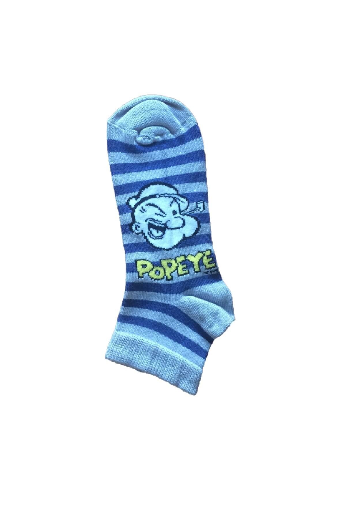 Popeye - Lisanslı Temel Reis Baskılı 4 Mevsim Soket Çorap