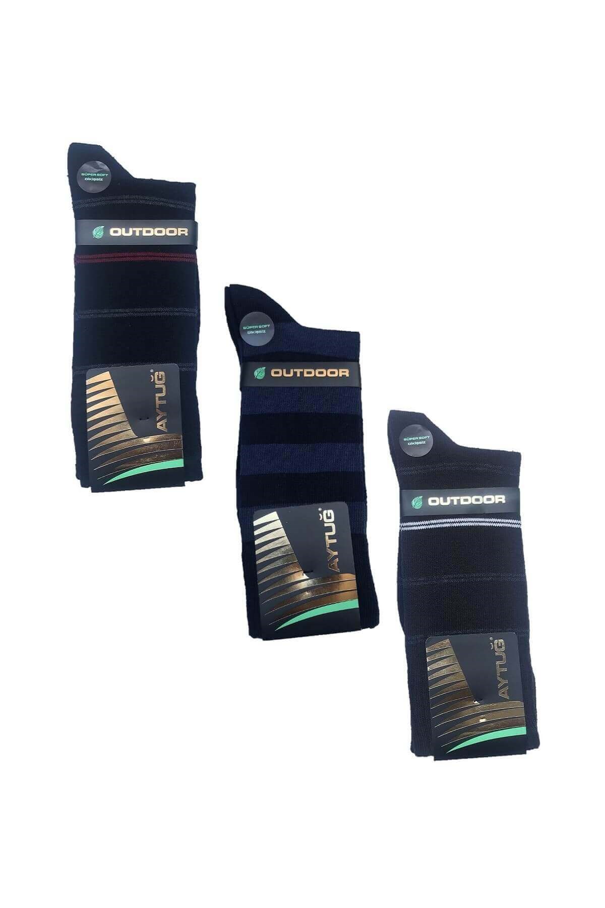 Aytuğ Erkek %90 Pamuk 3'lü Paket Kışlık Kalın Soket Çorap