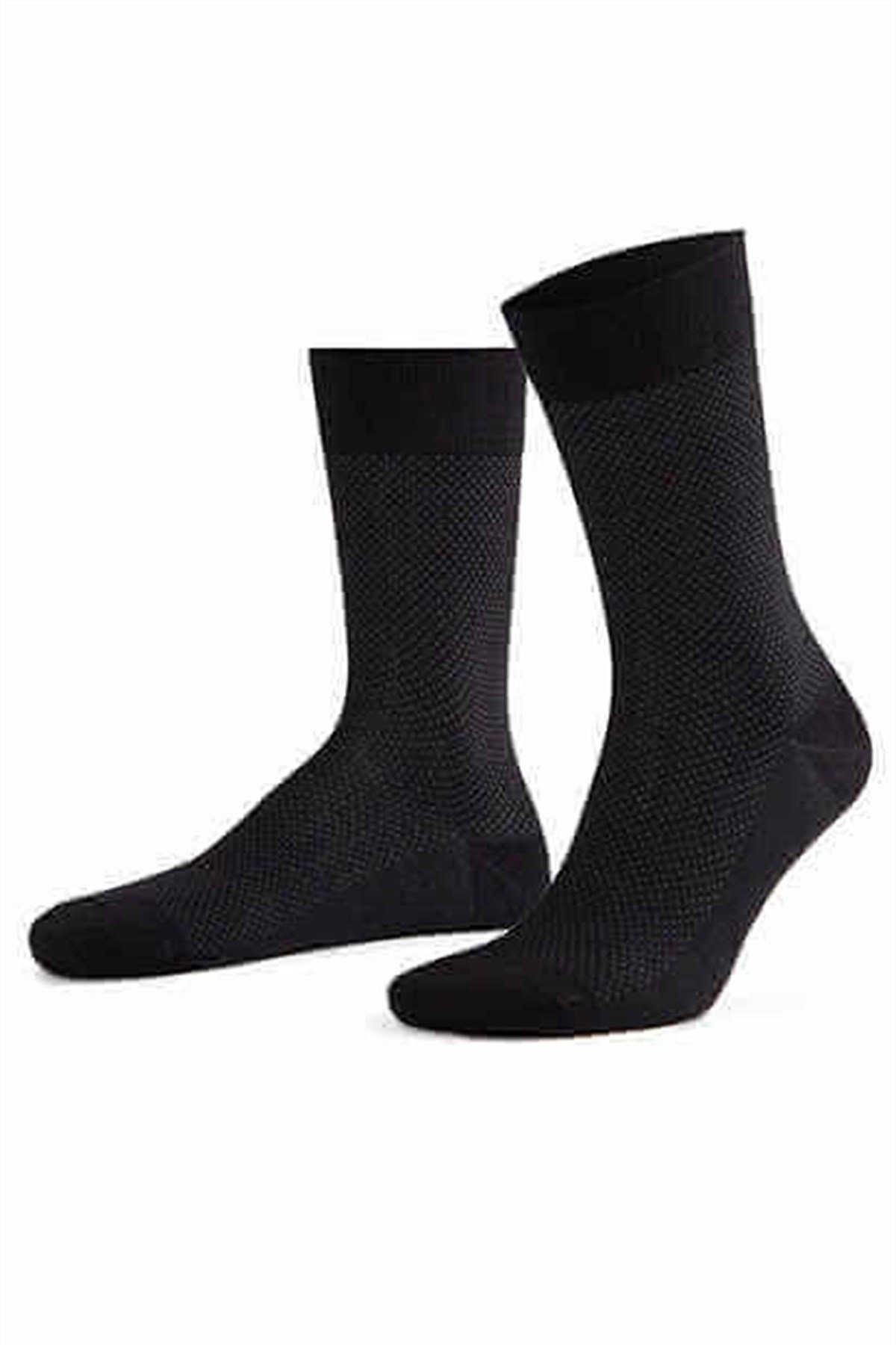 Aytuğ Image Erkek Siyah Tam Kışlık Jakarlı Çorap