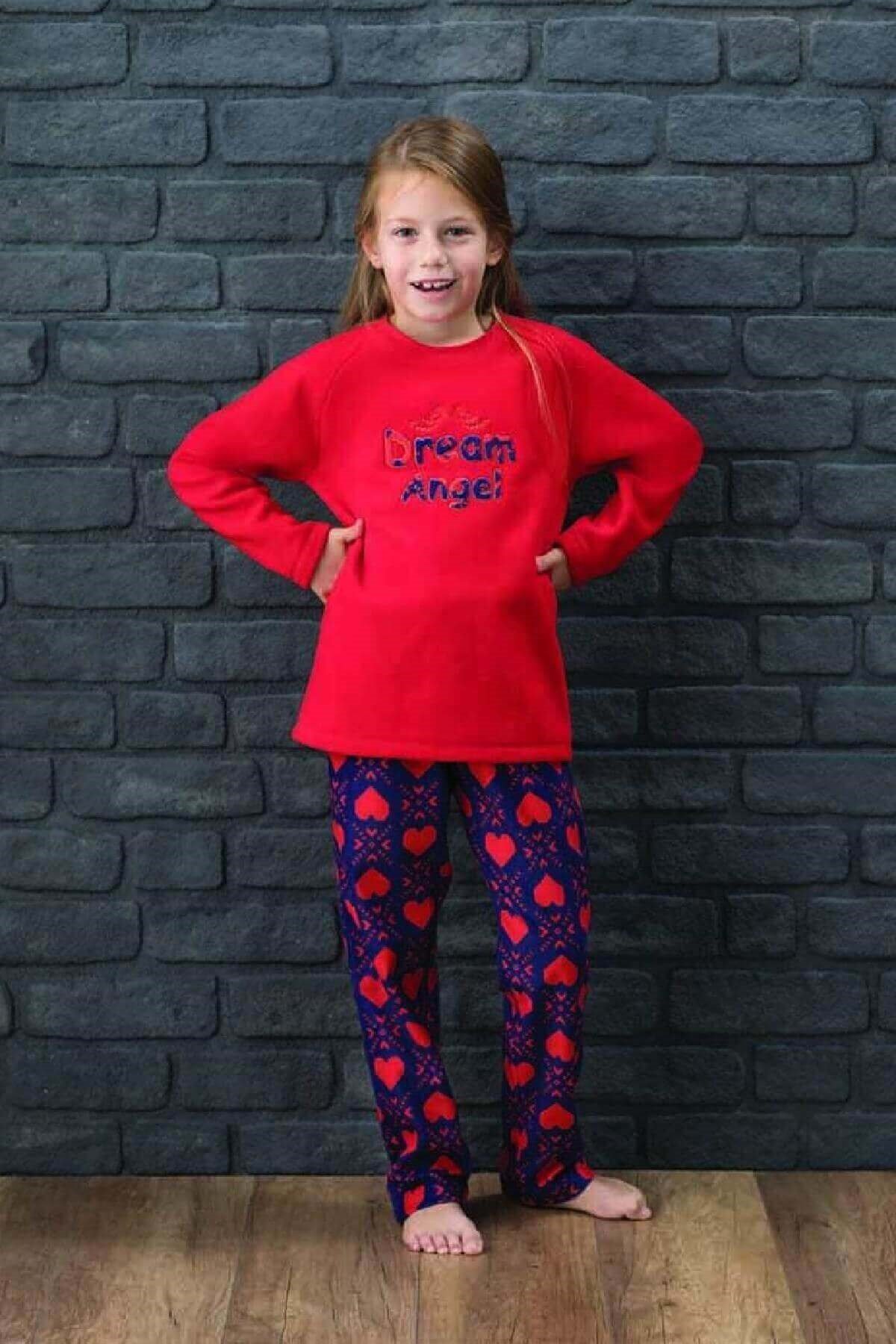 Blackspade 6138 Kışlık Kız Çocuk 1. Sınıf Polar Pijama Takımı