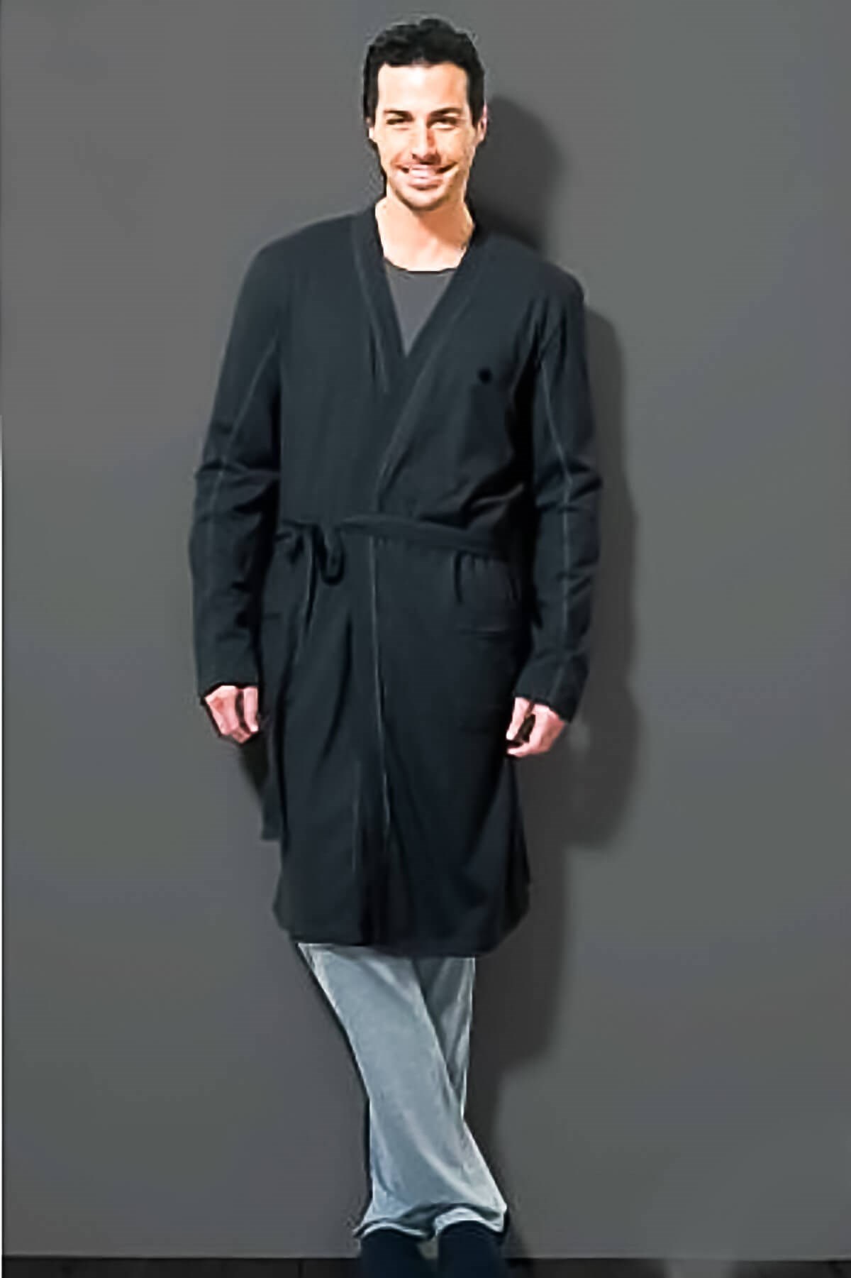 Blackspade 7063 Erkek %100 Pamuk Siyah Robdöşambr Sabahlık