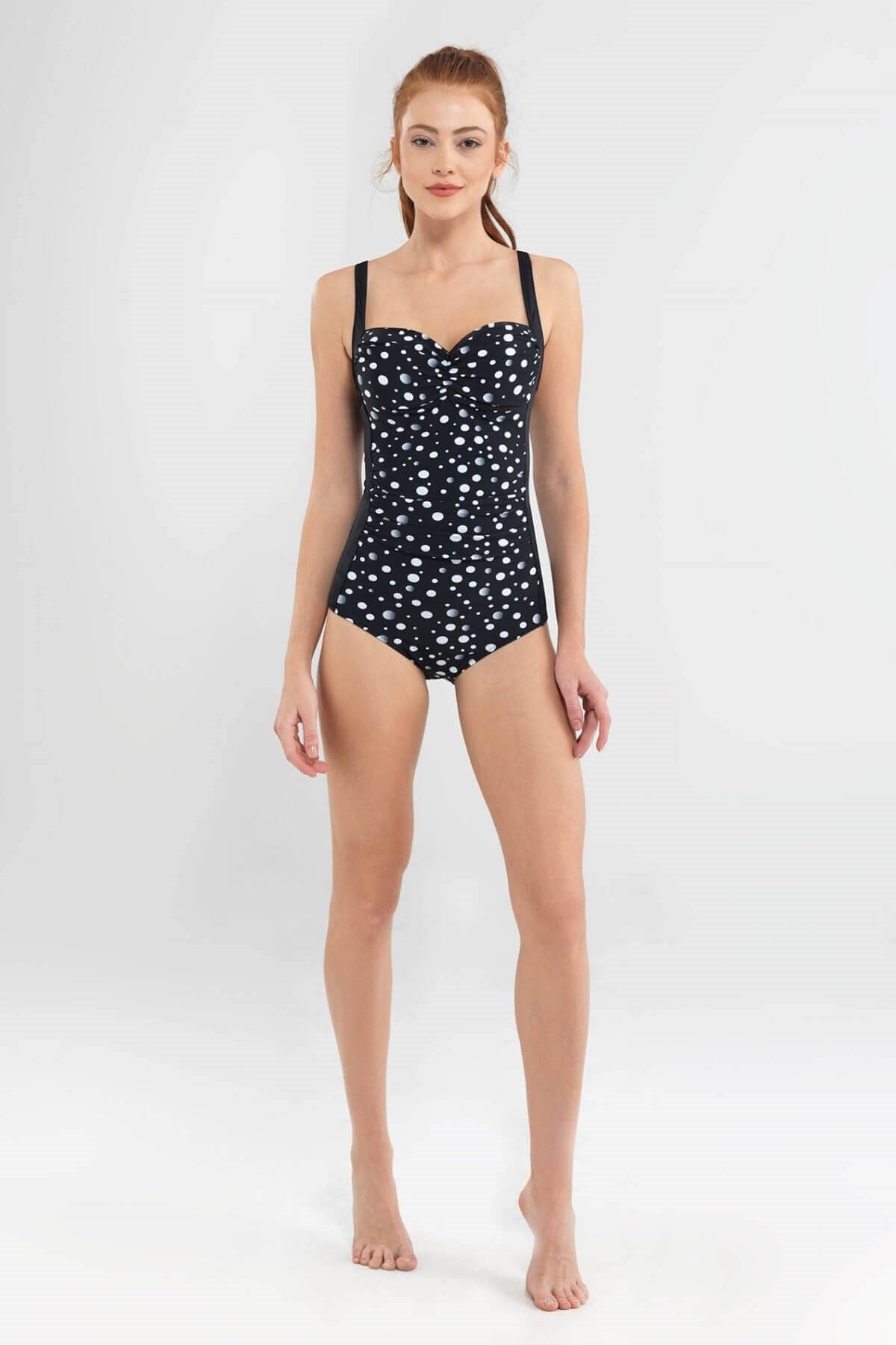 Blackspade Kadın Puantiyeli Siyah Toparlayıcı Mayo