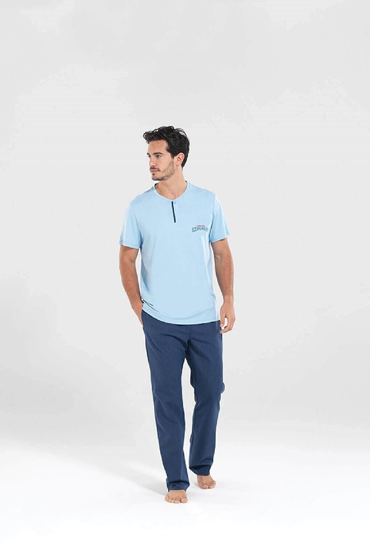 Blackspade Modal Yazlık Erkek Kısa Kollu Pijama Takımı