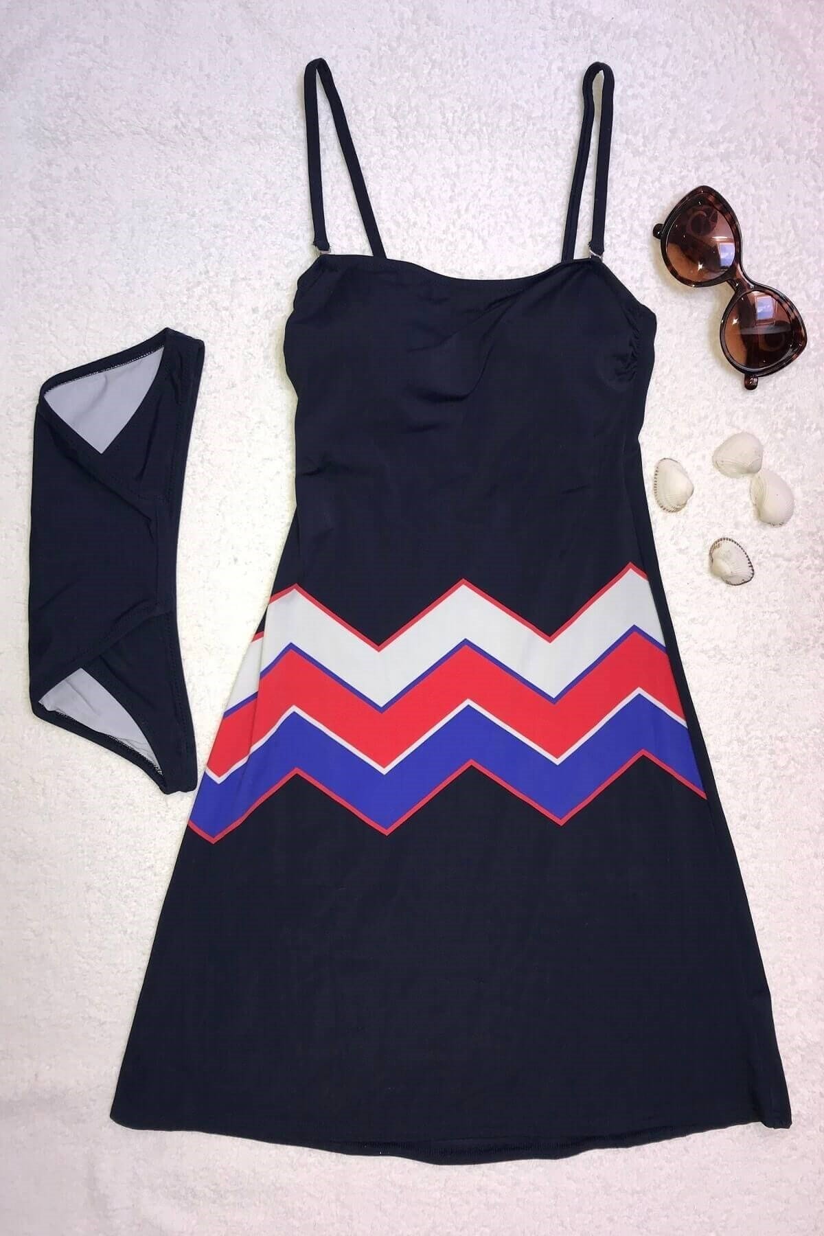 Dagi Kadın Straplez Lacivert Elbiseli Mayo